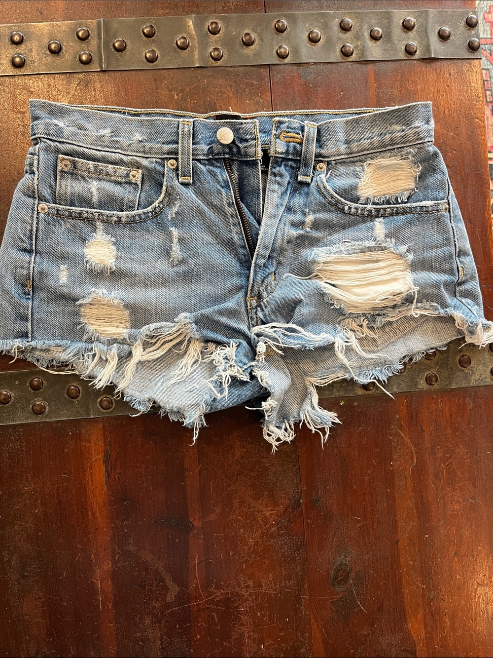 BDG Urban Outfitters Classic Distressed Denim Cutoff Shorts - Blue